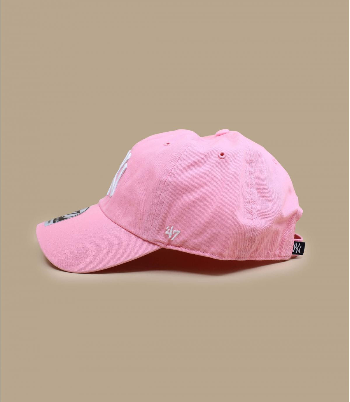 clear pink NY cap clear pink NY cap